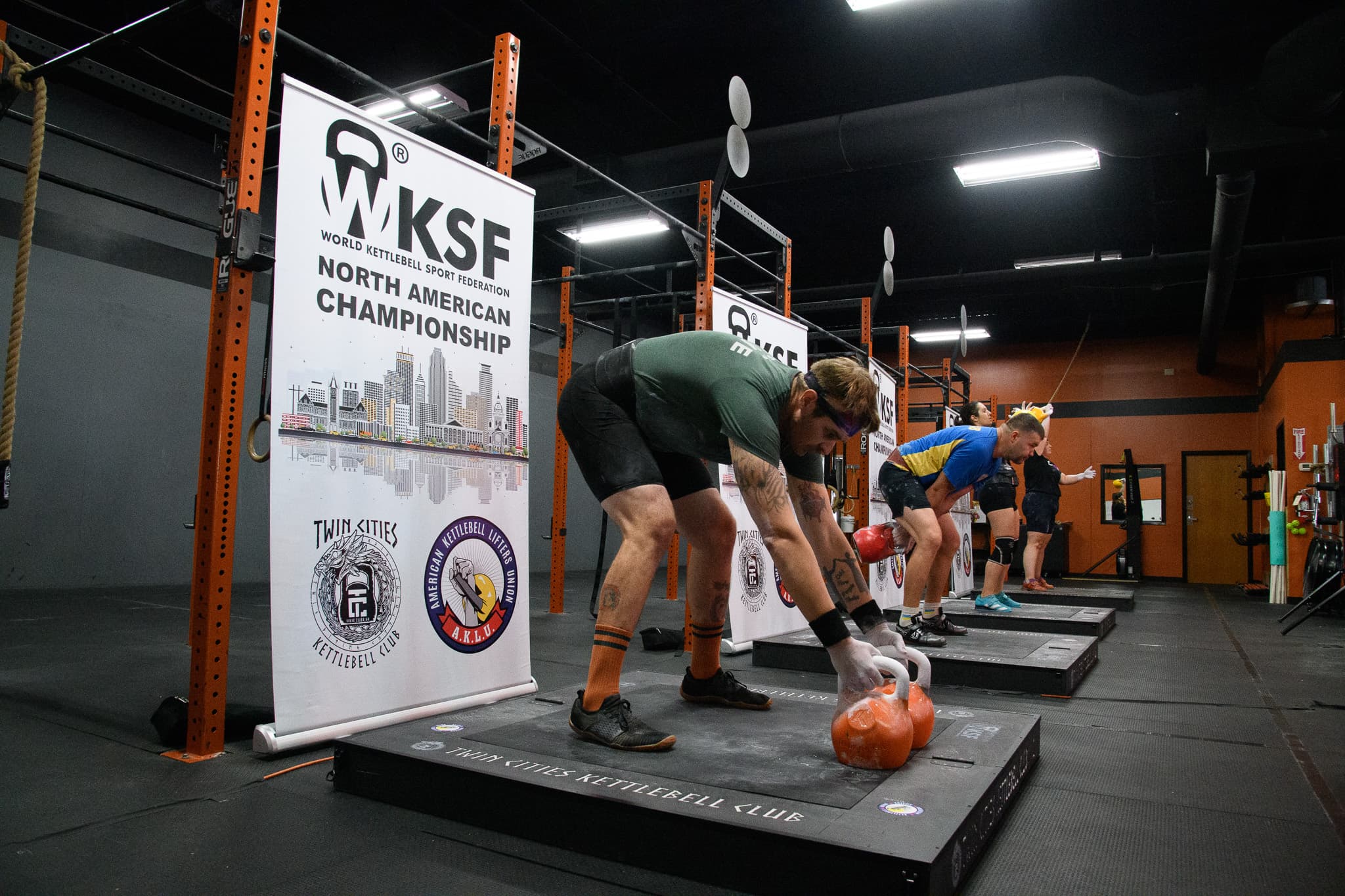 Athletes competing at Twin Cities Kettlebell Open