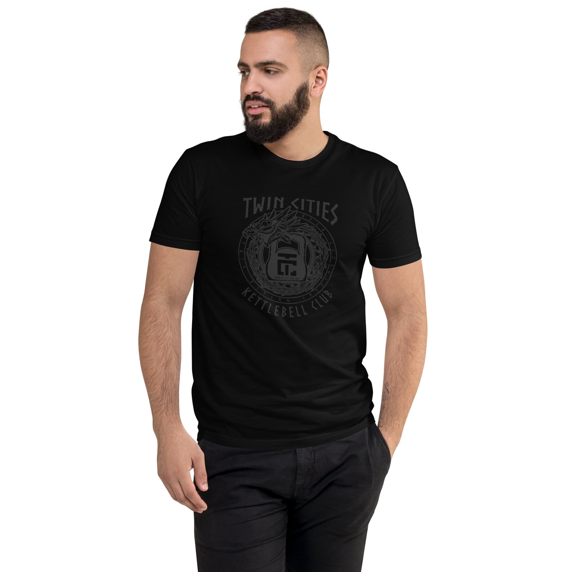 100% Cotton Club T-shirt All Black